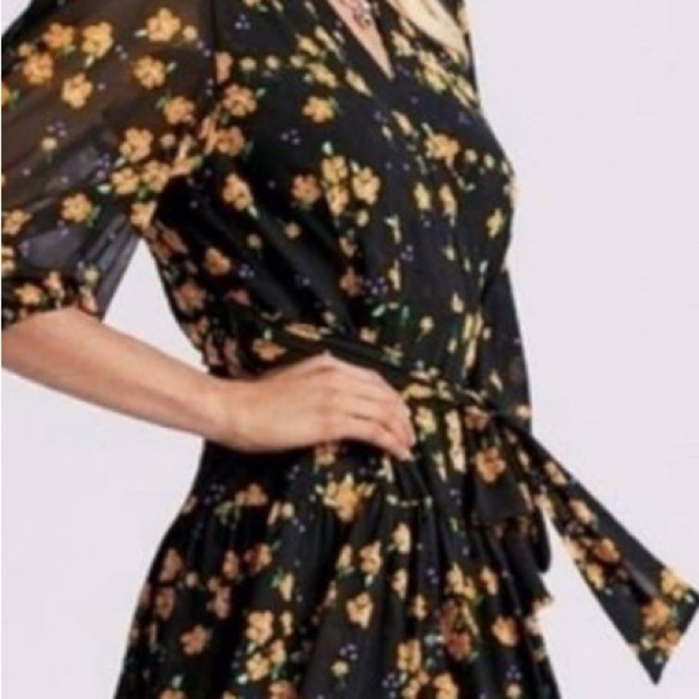 CAbi Debut Wrap Dress Fiesta Floral print Sz Small new without tags